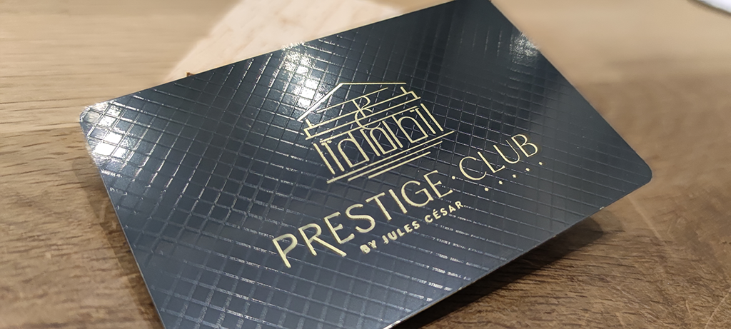 carte de membre sans contact Prestige Club recto