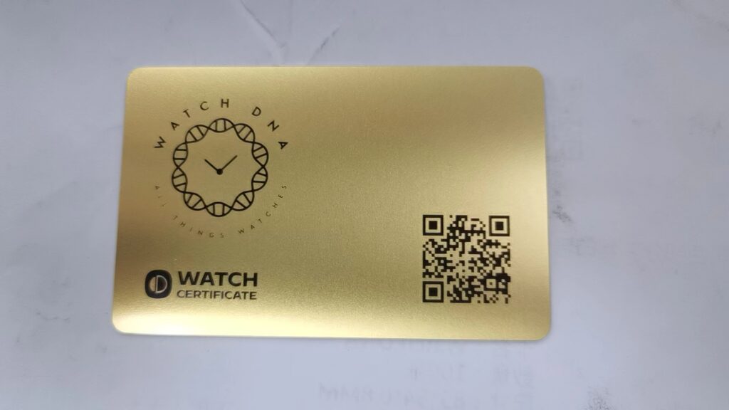 Carte de visite en métal impression UV