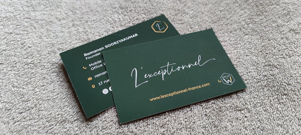 impression papier : cartes de visite papier